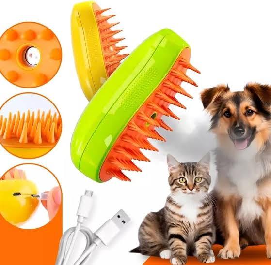 Cepillo de vapor 3 en 1 para perros y gatos