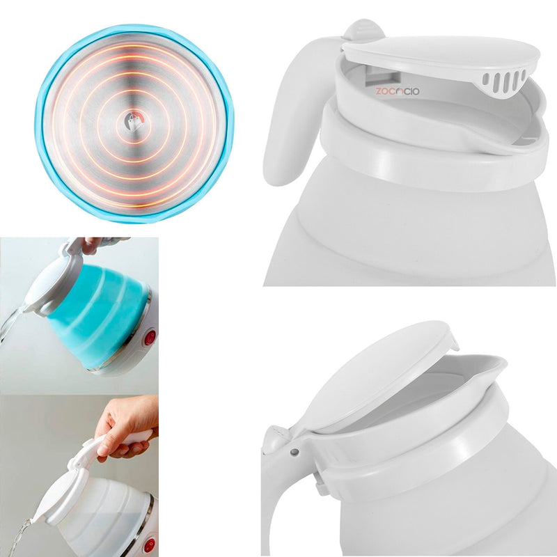 Hervidor De Agua Tetera Plegable Eléctrico Viaje 110V